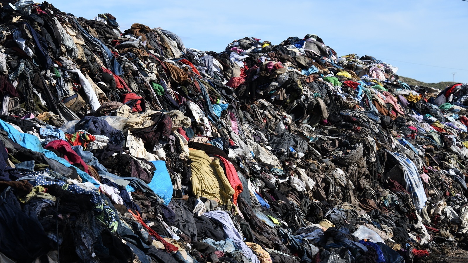 Mountain of discarded clothing.