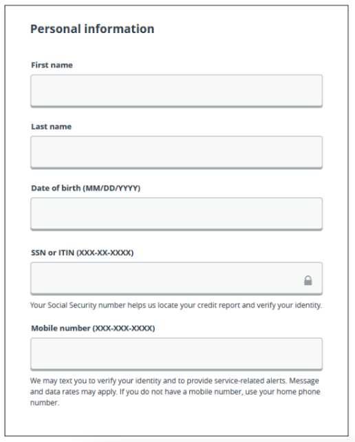 Equifax step 4