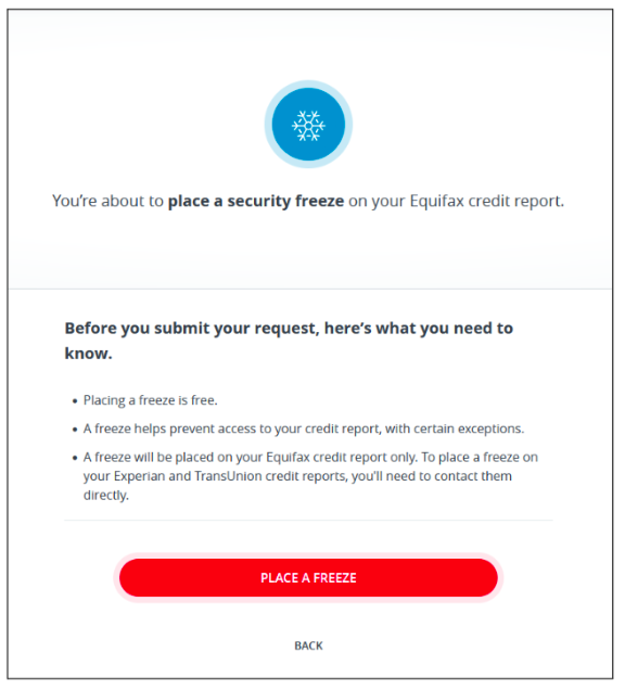 Equifax step 6