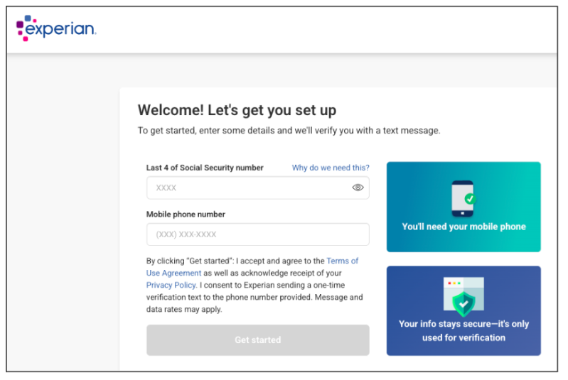 Experian welcome